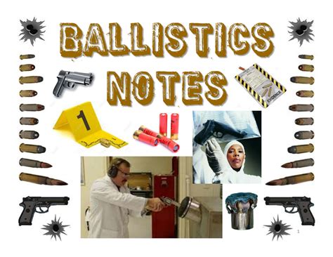 Solution Forensic Ballistics Notes Studypool