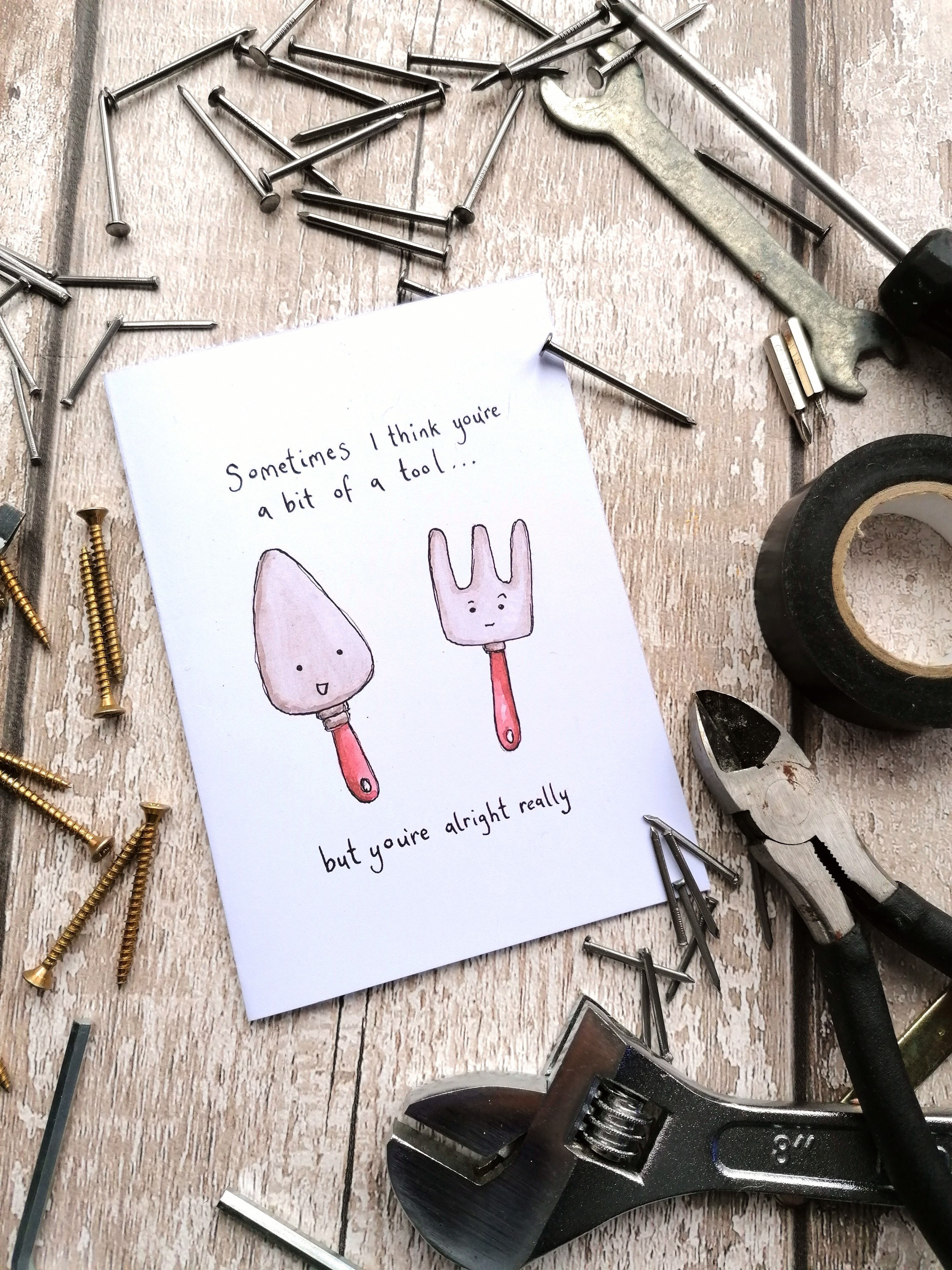 Sometimes Youre A Tool Valentine Anniversary Love Card Etsy