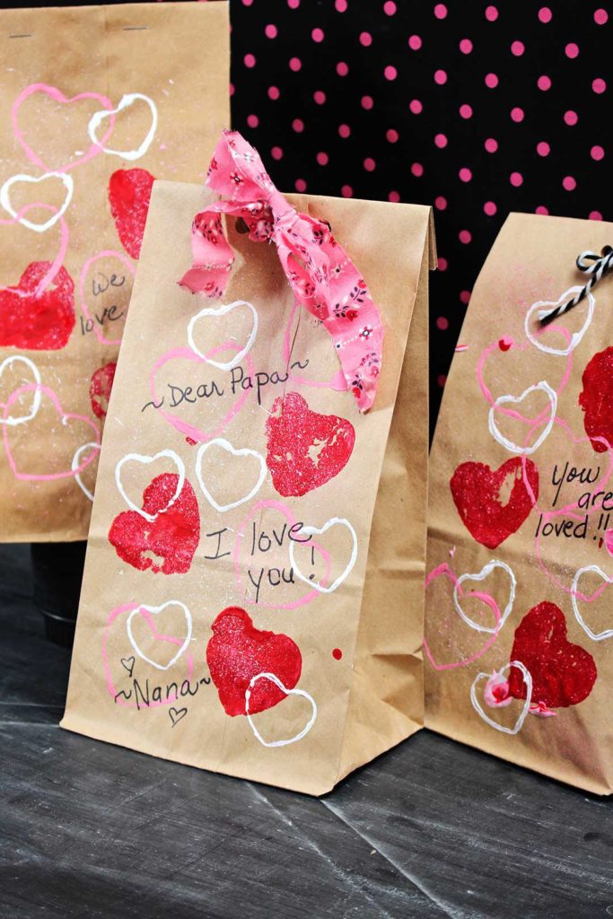 Stamped Valentine Amp 39 S Day Treat Bags Welcome To Nana Amp 39 S Valentines Day Bags Valentine Gifts