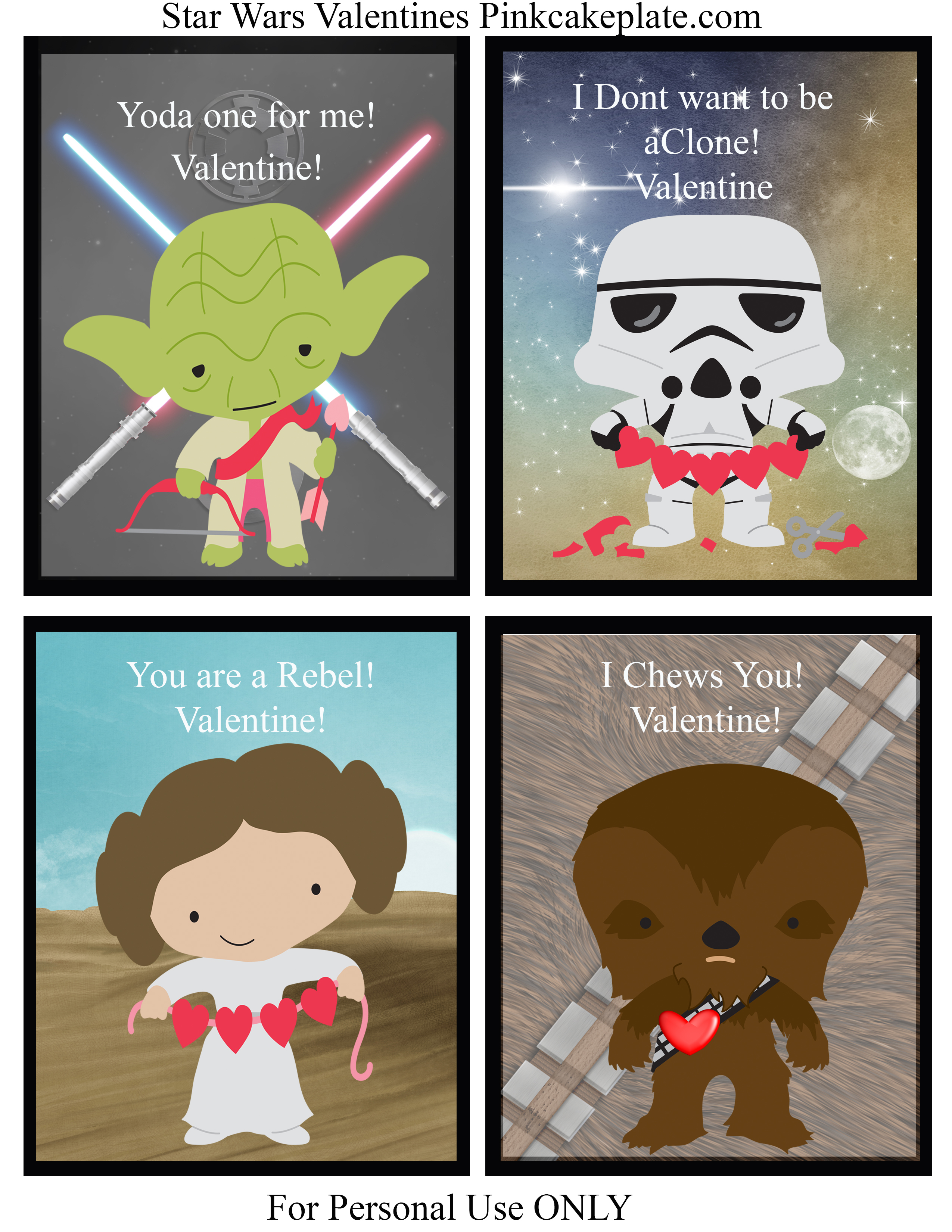 Star Wars Valentine Cards Printable