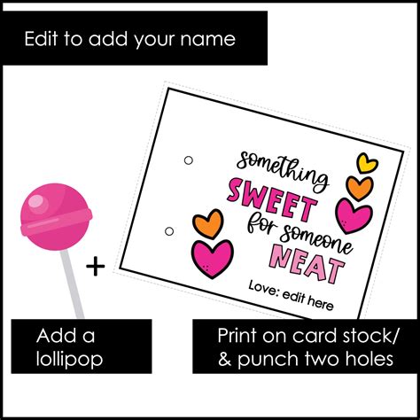 Valentine Amp 39 S Day Gift Tag Student Gift Card Lollipop Tag For Valentines Day Made By Teachers