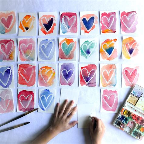 Valentine S Day Art Activity For Kids Heart Resist Painting The Many Little Joys