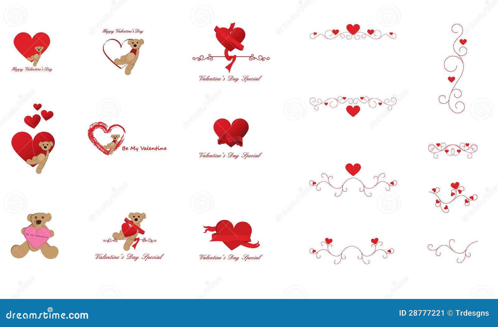 Valentine S Day Clip Art And Design Elements Stock Illustration