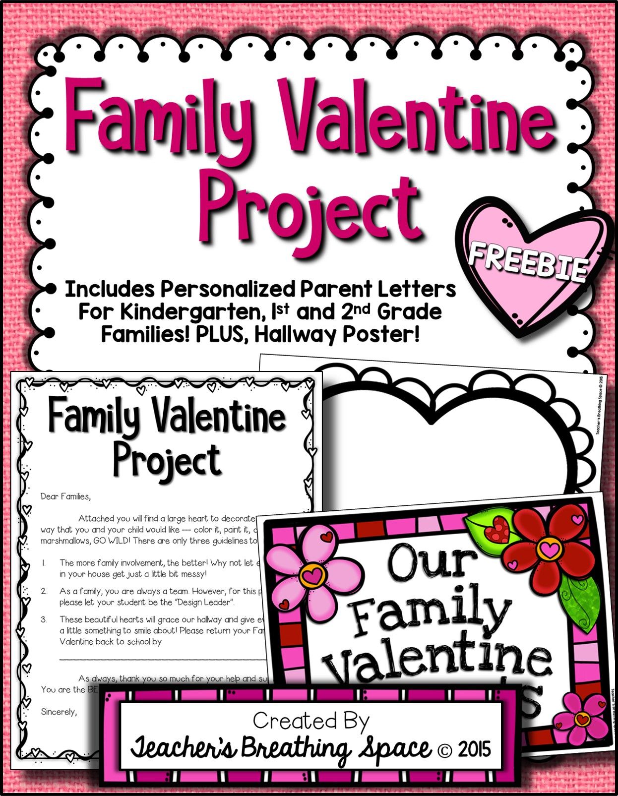 Valentine S Day Family Heart Project Freebie February Family Project