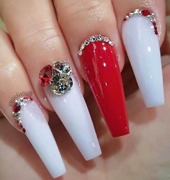 Valentines Day Acrylic Nails Diy Cuteness