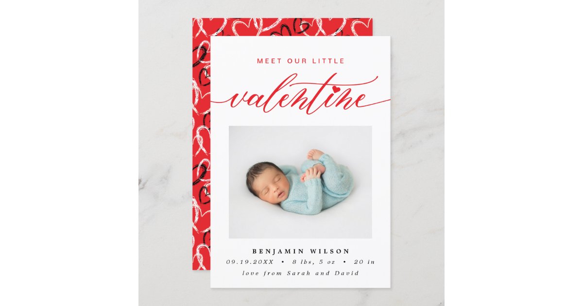 Valentine's Day Birth Announcement