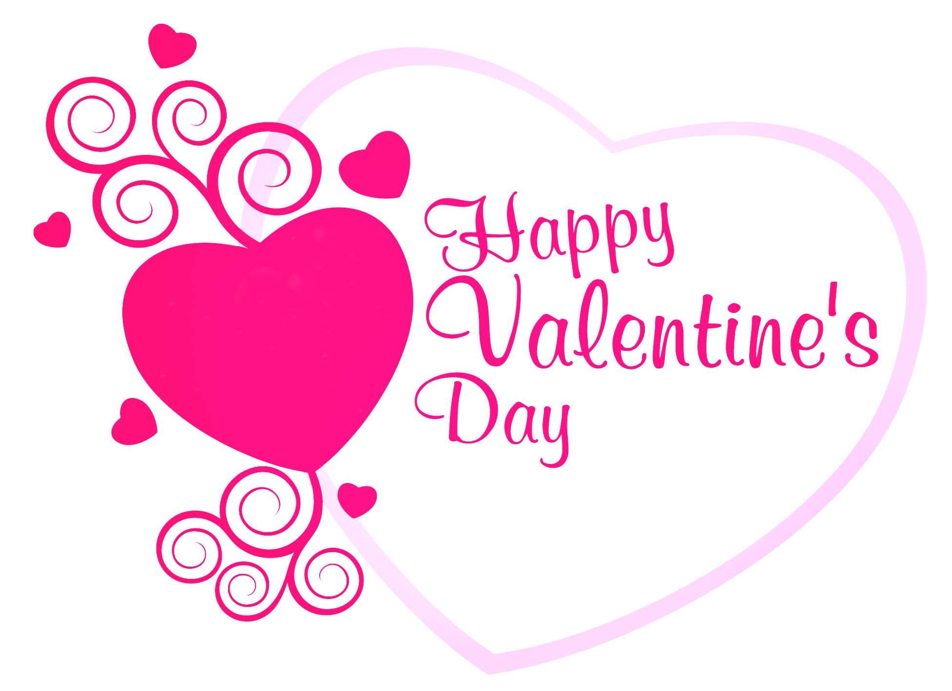 Valentines Day Happy Clipart Hearts Red Pink Pictures