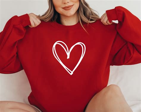 Valentines Day Sweatshirt Heart Sweatshirt Valentines Day Etsy