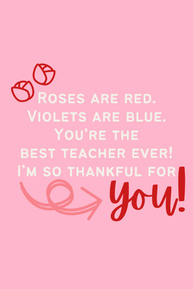 Valentines For Teachers