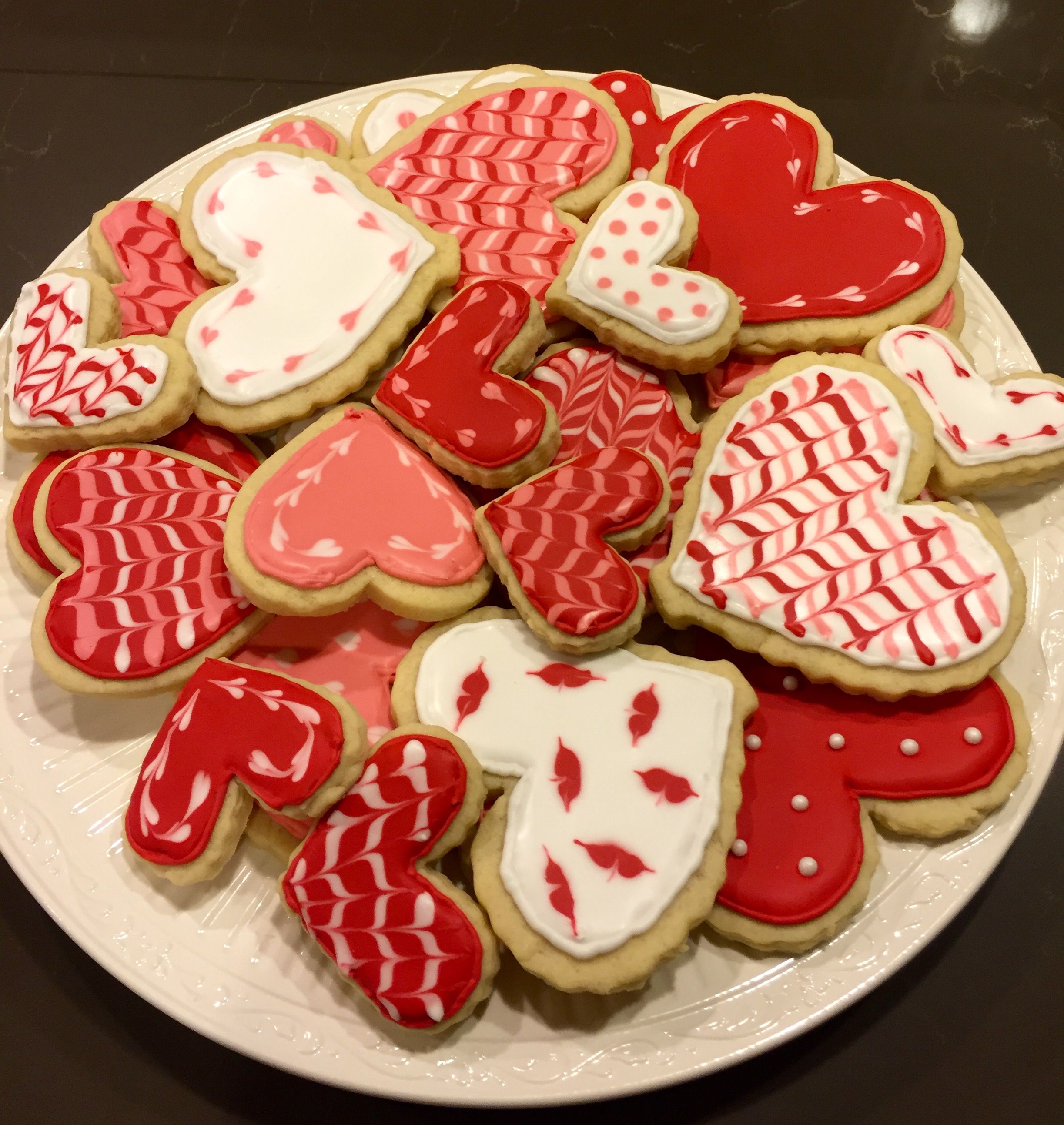 Valentines Sugar Cookies With Royal Icing Royal Icing Royal Icing