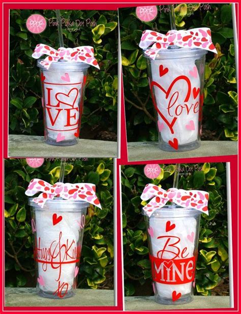 Valentines Tumblers Valentines Vinyl Ideas Valentine Crafts Diy