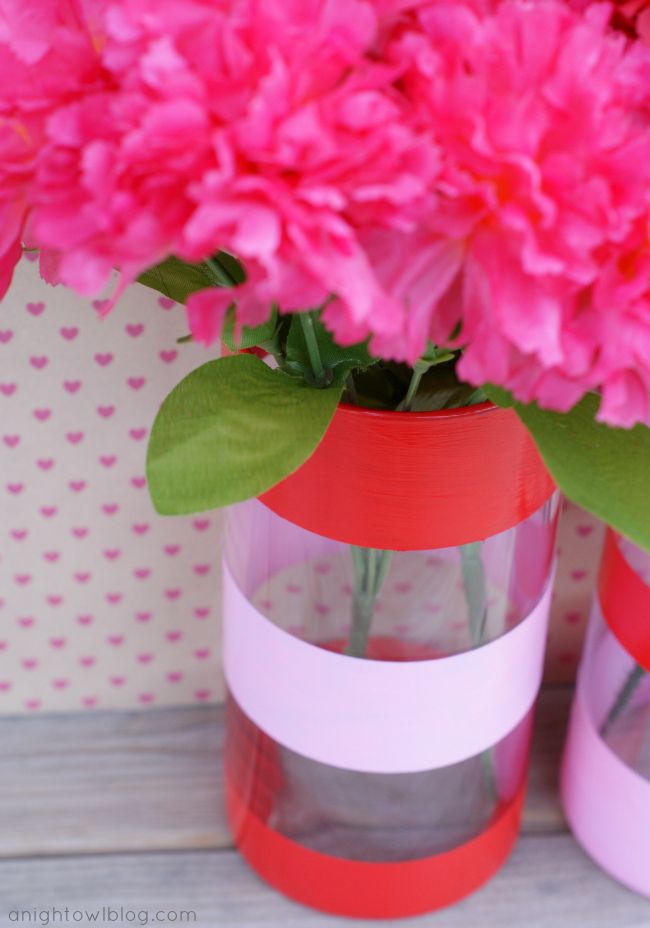 Valentines Vases With Decoart Gloss Enamels A Night Owl Blog