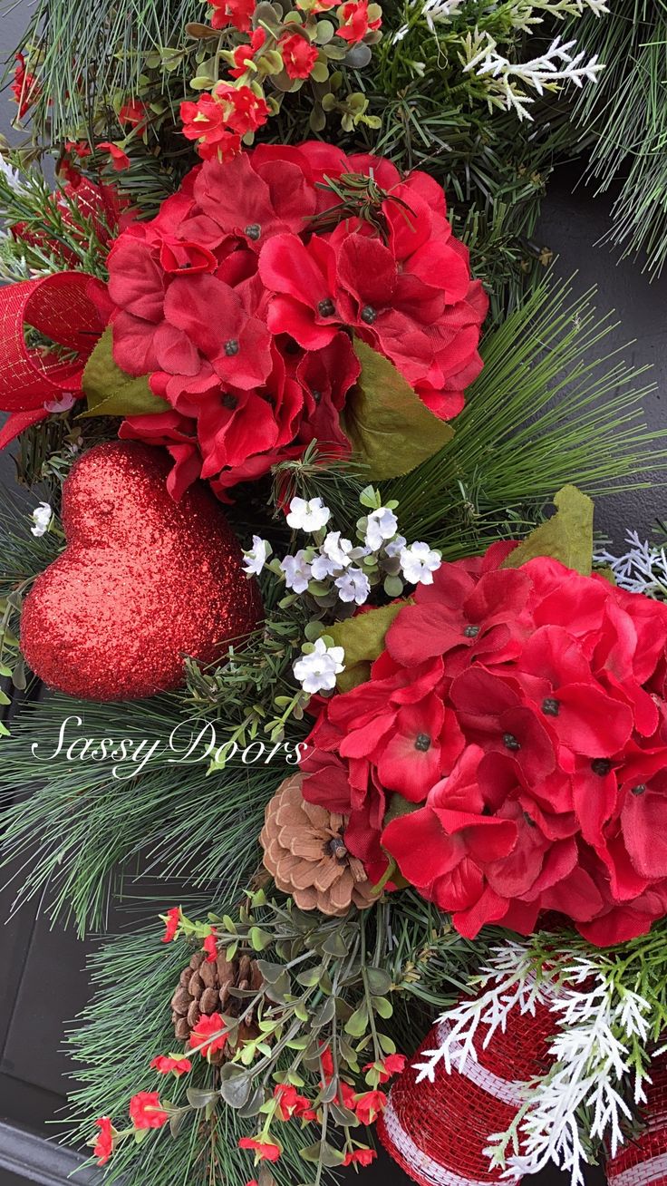 Valentines Wreath Valentine Door Wreath Red Heart Wreath Wreath With