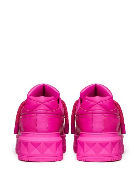 Valentino Garavani Men Amp 39 S One Stud Xl Low Top Napa Leather Sneakers In Pink Amp Purple Modesens