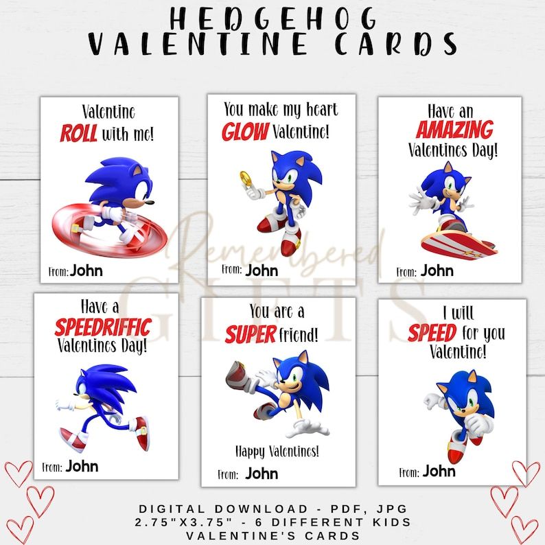 What Are Unique Ideas For Sonic Valentine Cards?