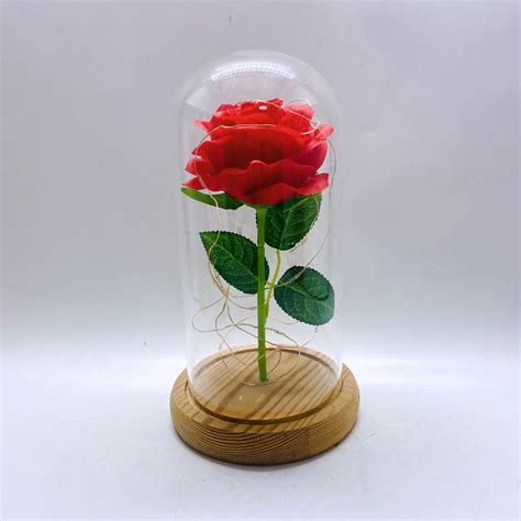 Wholesale Forever Long Lasting Immortal Preserved Rose In Glass Dome